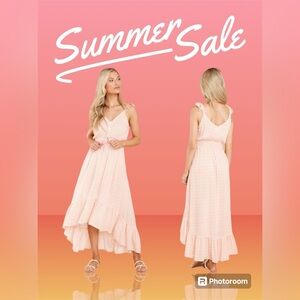 Red Dress Burst Your Bubbly Peach High-Low Dress